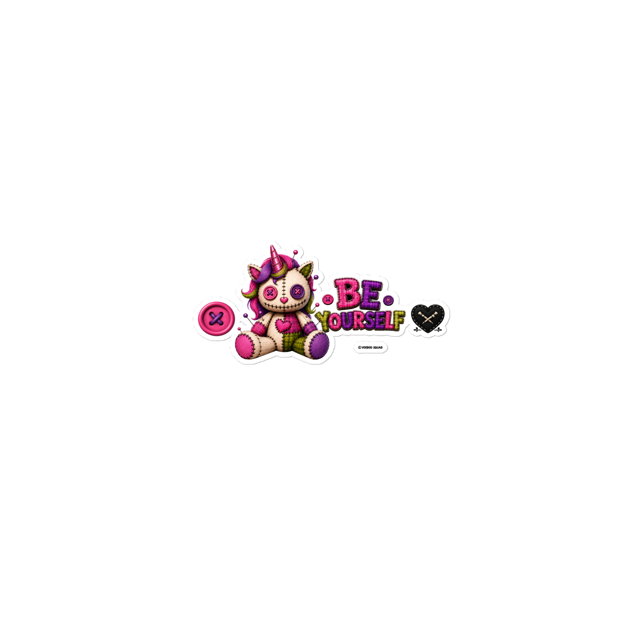 Luna Unicorn Sticker – cute magical vinyl bumper sticker with sparkling horn, 15×3.75 inch, Voodoo Squad