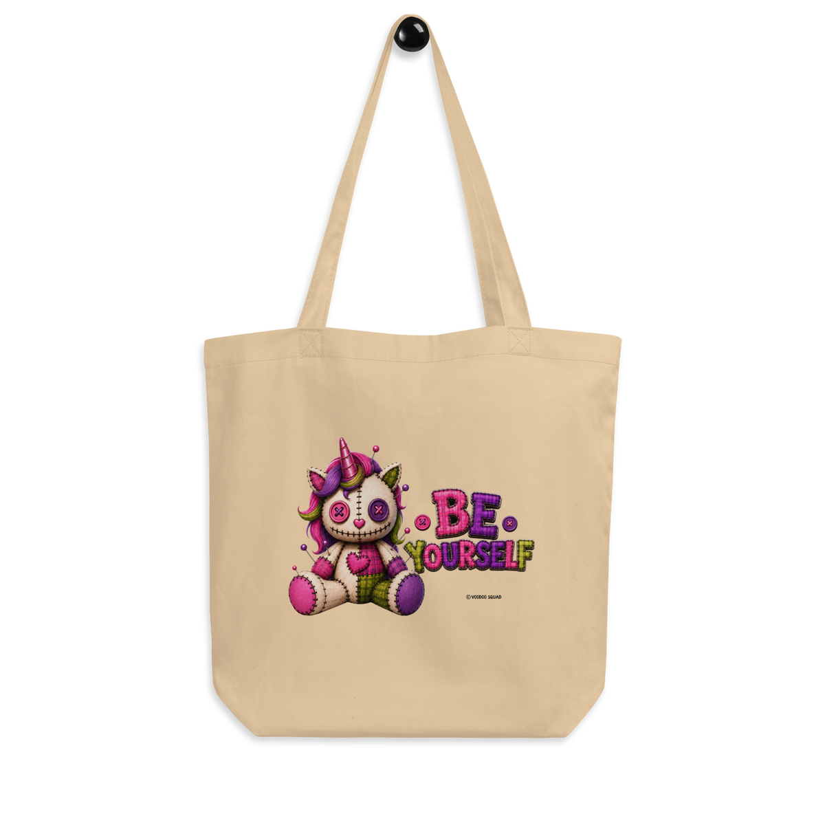 Luna Unicorn Tote Bag – cute magical organic cotton tote bag with rainbow mane and sparkling horn design, Voodoo Squad