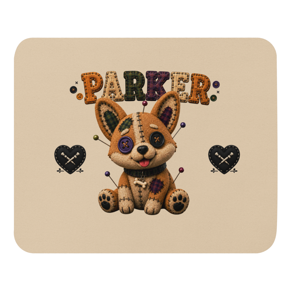 Parker Mouse Pad | Cute Gothic Dog Desk Mat | Voodoo Squad