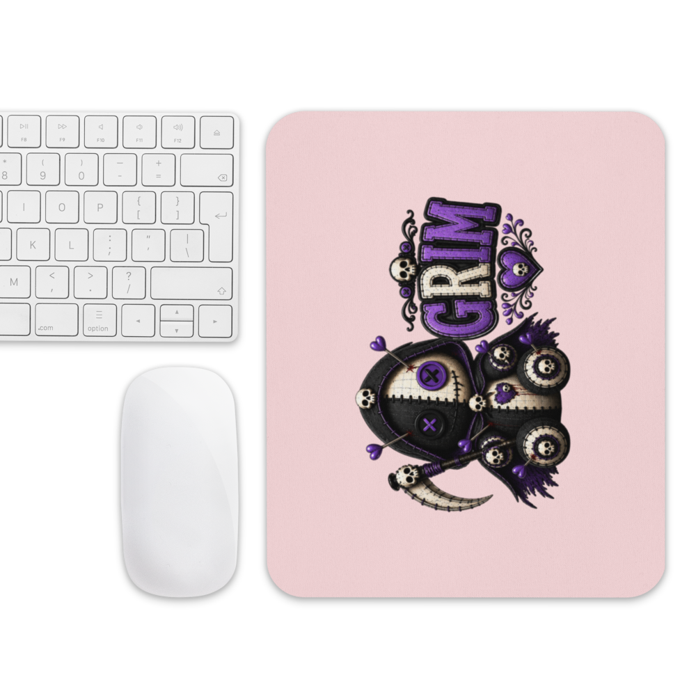 Grim Mouse Pad | Gothic Cute Desk Mat | Voodoo Squad